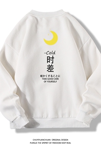 S6047-P28 加绒款-P33 秋季圆领卫衣男大码韩版宽松长袖卫衣 白底图片