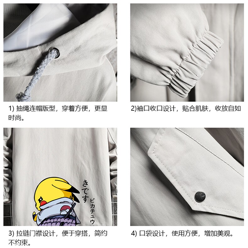 JK41036-P85加棉款-P115纯棉连帽夹克男士大码工装夹克男网格,男装夹克,电商A040A