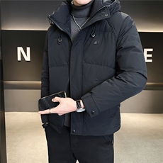 标50绒连帽羽绒服男冬季2025新款加厚短款外套A313-2631-P235，男装羽绒服，电商A313