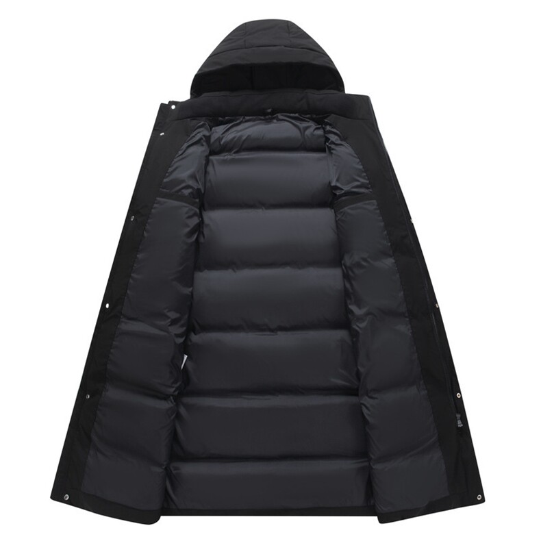 羽绒服冬季中长款连帽极寒保暖加厚加长大码外套6809-P180298,男装羽绒服,星座1210A