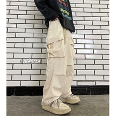 美式高街8工装直筒裤男潮牌hiphop阔腿拖地裤XZ211-1-K2202-P65，男装工装外套，星座211-1