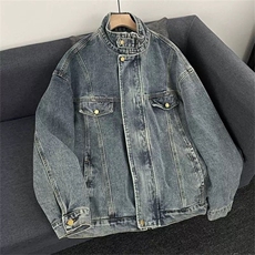 【有货】DY2317-特P70美式潮牌重工水洗机车风牛仔外套春秋季夹克，男装夹克，星座603-2