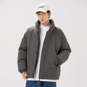 现货美式高街休闲夹克冬季立领纯色三防户外工装加厚棉服外套图片