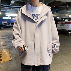 JK41077-P85纯棉连帽夹克男士大码工装夹克男外套男，男装夹克，电商A040