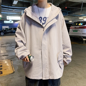 JK41077-P85纯棉连帽夹克男士大码工装夹克男外套男图片