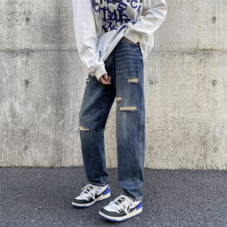 美式牛仔裤男春秋新款休闲直筒裤NB33P45,男装牛仔裤,星座1116-2
