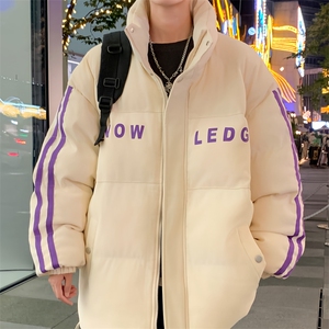 M2359-P105 L-9XL冬季新款大码立领vibe潮牌棉衣面包服图片