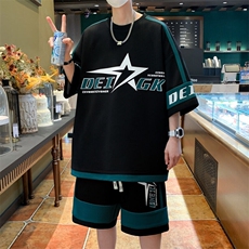 2025新款青少年休闲短袖套装面料超好大货以备，男装休闲套装，星座1206（原A206）