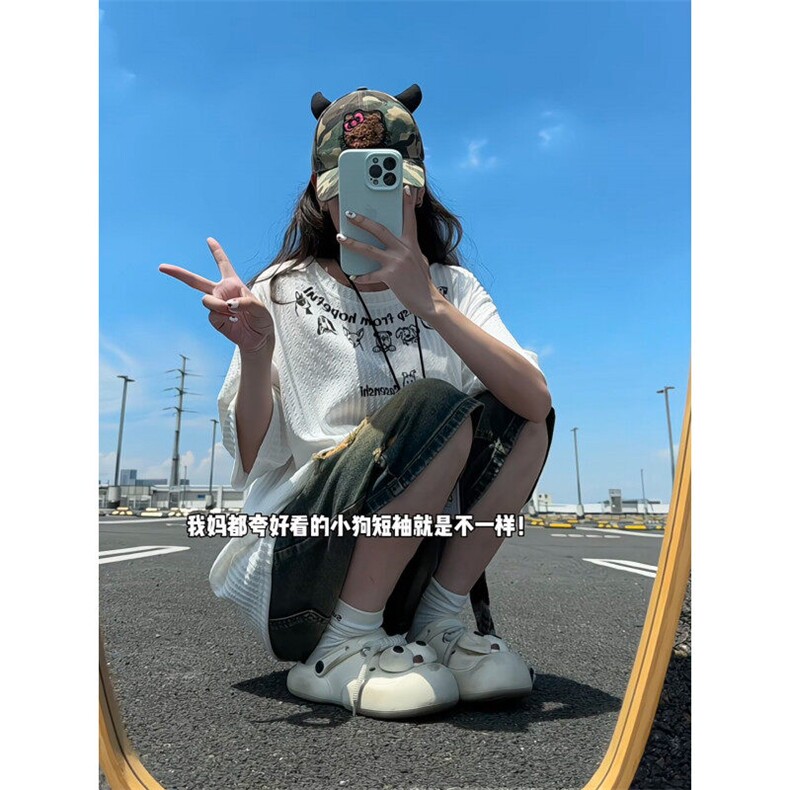 XZ809A/SSS02/特P24/控48 美式圆领坎肩印花背心T恤图片
