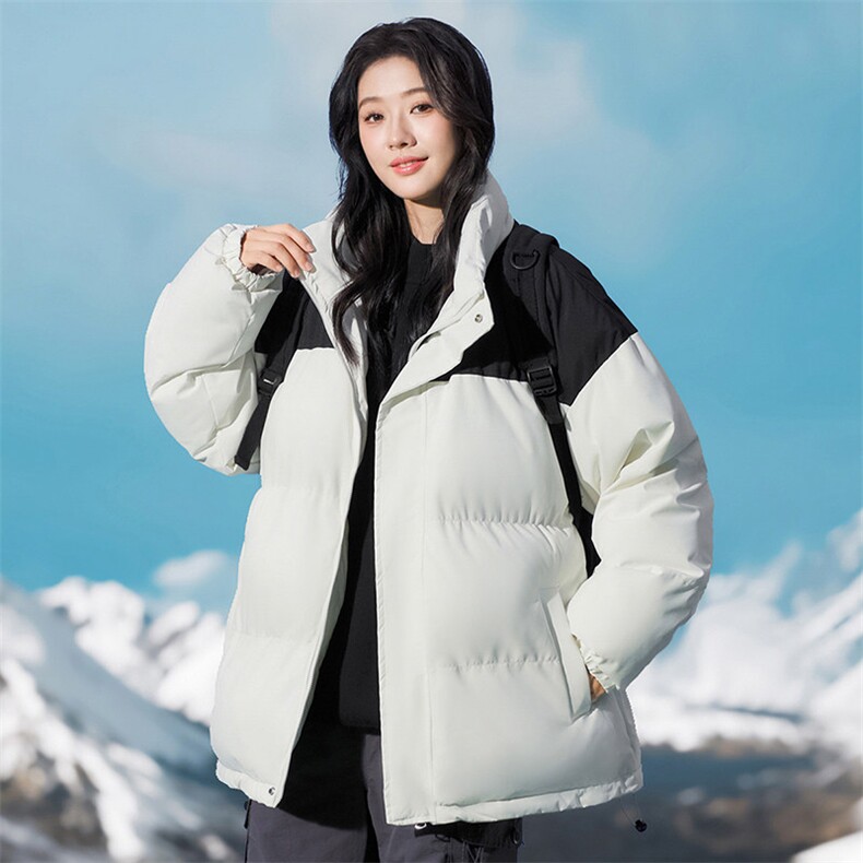 现货抖音得物品质 拼接撞色三防加厚棉衣外套冬季立领棉服MY88888图片