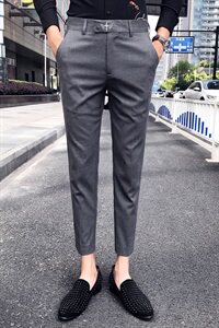 2021新款 春夏英伦西裤修身九分裤小脚裤商务发型师A450-G图片