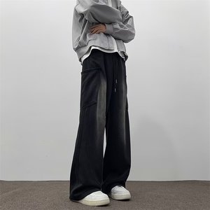 水洗纯棉休闲裤男士韩版潮流高街大口袋2024秋冬ins长裤K5885-P55图片