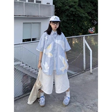 纯色休闲短裤2025夏季新款宽松百搭阔腿七分裤-NZ33-网络图，男装牛仔裤，星座1002-2