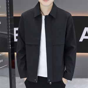 春季夹克男大码刺绣翻领外套型男商务休闲百搭青年外套N2499-P85图片