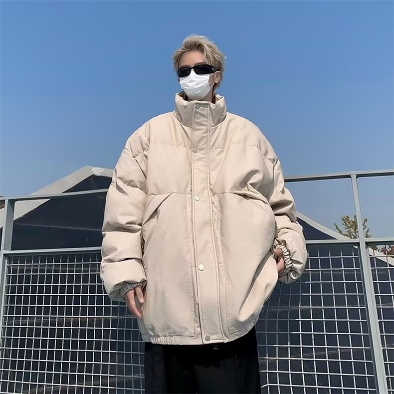 PU皮冬季立领皮羽绒服外套男休闲潮牌日系复古港风免洗袄MY163,男装羽绒服,星座1116A-1（原606A）