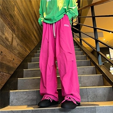 直筒长裤潮时尚潮牌青春流行百搭运动裤宽松型纯色休闲裤夏季，男装休闲裤，星座716-2