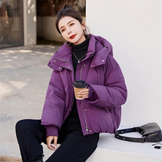 90%白鸭绒2024年冬季新款时尚连帽短款羽绒服女，女装羽绒服，美沁