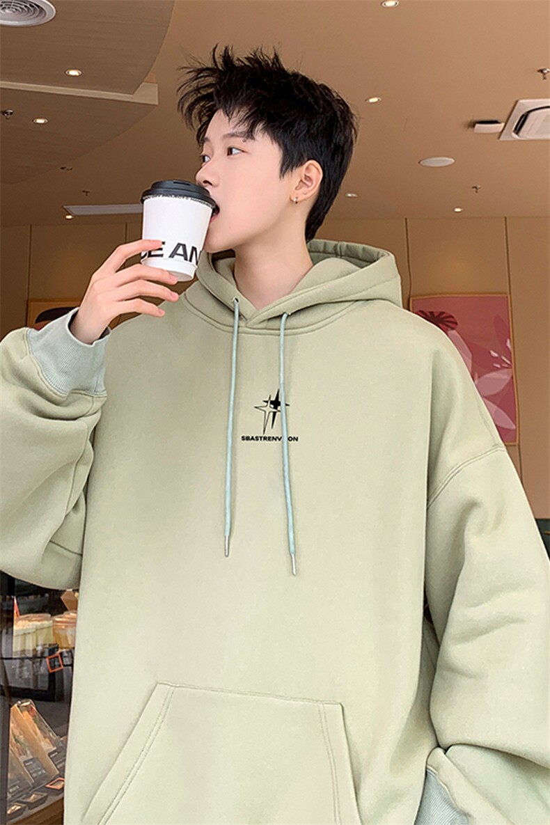 ！连帽圆领卫衣男装港风帽衫男LM190-P35,男装卫衣,电商B367