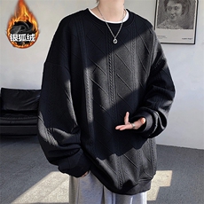 薄款改加绒特批P38无差价冬季百搭潮男加厚银狐绒卫衣W5000J加绒，男装卫衣，电商A001-1
