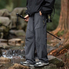 GENIOLAMODE美式运动户外登山工装裤男夏季薄款宽松直筒休闲冲锋，男装休闲裤，电商D310B