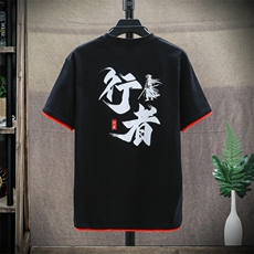 国潮T恤青少年文字印花圆领短袖95%棉男夏季A158-D02，男装T恤，星座310B-3