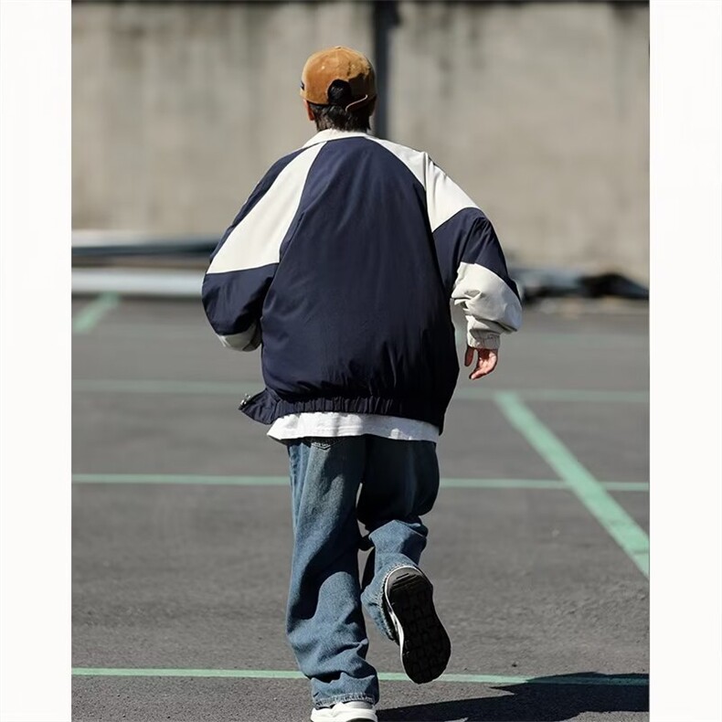 oversize宽松棒球服男春秋季夹克美式高街痞帅工装外套J1950-P50,男装夹克,星座1008-2
