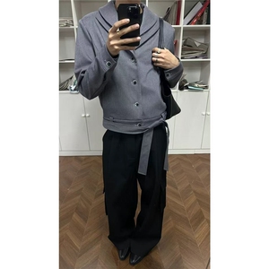 预售款~已下单 春季混纺双领飘带西装斑驳领夹克外套XZ26801批118图片