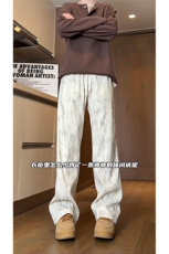 春季新款微喇扎染休闲裤美式复古运动卫裤男C62181-TP2549，男装休闲裤，电商A102