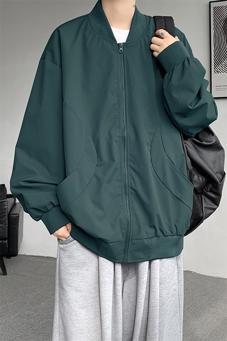 M-8XL棒球服男款春秋特大码加肥加大男装飞行员夹克外套JK001P65,男装夹克,电商B312