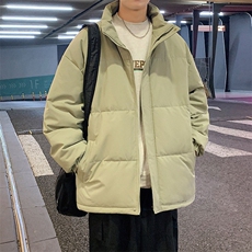 现货中性风棉衣男纯色加厚立领二开有门襟棉袄A157B-M99999-特P55，男装棉衣，电商A157B