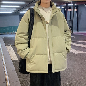 现货中性风棉衣男纯色加厚立领二开有门襟棉袄A157B-M99999-特P55图片
