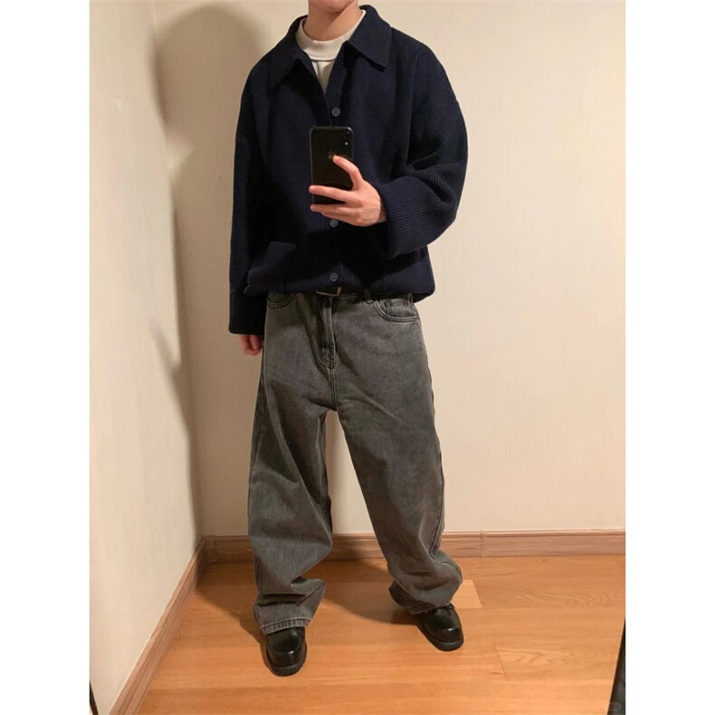 【有货】MY0339ZZ-特73秋冬季加厚针织开衫外套男士慵懒翻领毛衣,男装针织衫/毛衣,星座1007（原301D）