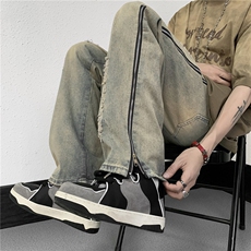 美式高街休闲牛仔裤个性小众休闲裤A061-JM1452-P65-控88，男装牛仔裤，电商A061-1