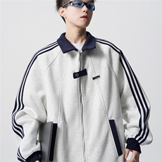棒球服港风痞帅夹克男士春秋季潮牌宽松百搭衣服ins休闲情侣外套，男装夹克，星座715-4