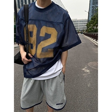 网图+网眼布印花运动短袖T恤W1228/P35，男装T恤，电商B350