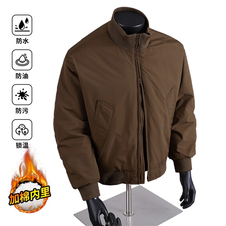 冬季美式高街立领棒球棉服飞行夹克棉衣短款外套男MY1030-P65,男装棉衣,星座1402-1