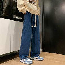 8XL-M牛仔裤男士直筒宽松特大码胖子阔腿裤男款长裤NZ110-P45控58，男装牛仔裤，电商D206-1