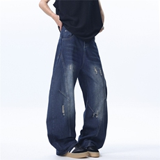 ZX1011-WK72-P55控88抖音弯刀牛仔裤，男装牛仔裤，星座B271