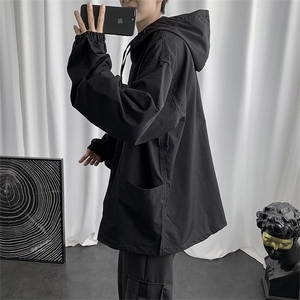 现货套头连帽夹克男士港风宽松中性外套潮cec工装春秋WT853-p35图片