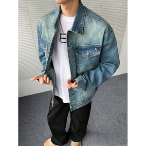 得物二开 牛仔水洗美式设计感夹克外套男2026秋季新款JK1274-P90图片