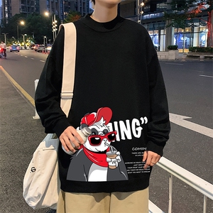 M18218-P45 加绒款-P65半高领毛衣男士大码针织衫男毛线衣男图片