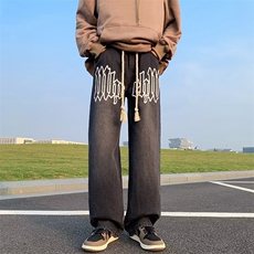 裤子男款秋季新款美式高街vibe潮N9024P60，男装牛仔裤，星座1116-2