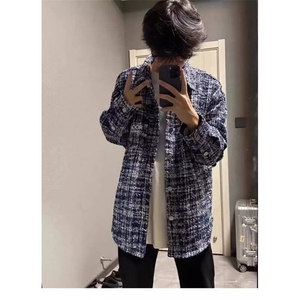 网络图现货格子衬衫外套男宽松撞色刺绣秋款男上衣 RXXF031-P70图片