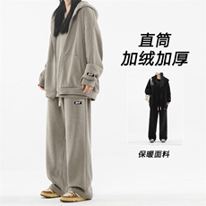 新款垂感宽松加绒加厚潮牌休闲套装SJT861-特批176加绒特批206，男装休闲套装，星座718