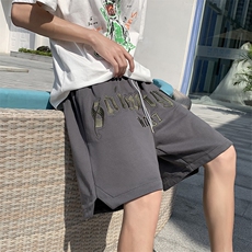 夏季潮牌字母刺绣休闲短裤男设计感高街美式五分裤K3294-P26，男装休闲裤，星座512-2