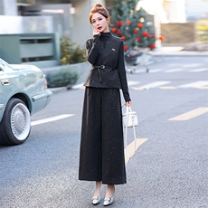 灰色高级小香风马甲套装女2025春新款气质显瘦高腰阔腿裤三件套，女装套装/套裙，歌伊格美