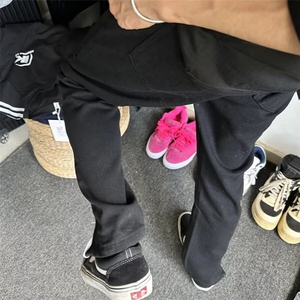烫钻黑色牛仔裤男士春夏季修身弹力小脚裤长裤子男裤XK7118图片