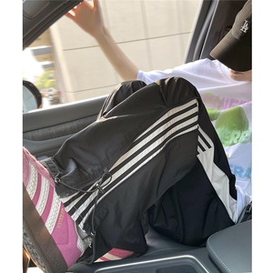 【现货】2侧拉链撞色伞兵裤 多巴胺休闲裤尼龙速干裤K754-P65控89图片