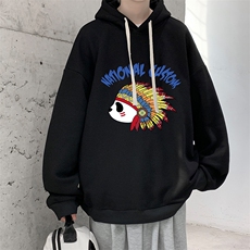 WY2196-P35加绒款-P40纯棉连帽卫衣男大码运动帽衫宽松薄外套男，男装卫衣，电商A040