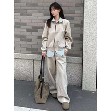 气质时尚潮流原宿慵懒文艺简约新款美式复古拼接哈灵顿夹克外套，男装夹克，星座506A